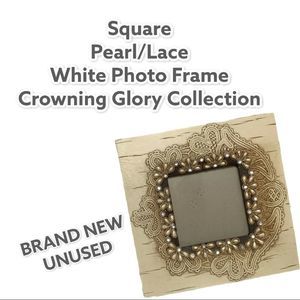 ⭐️3 for$20⭐️ Square Pearl Lace Photo Frame NWOT Unused